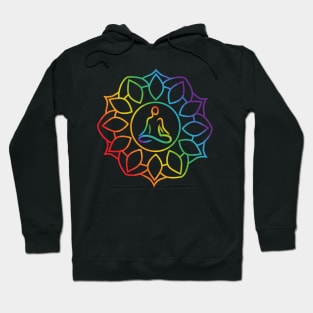 Yoga Mandala Rainbow Colors Hoodie